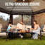 13 pi. L 13 pi. D Pavillon de jardin escamotable avec moustiquaires-124903492-124903490