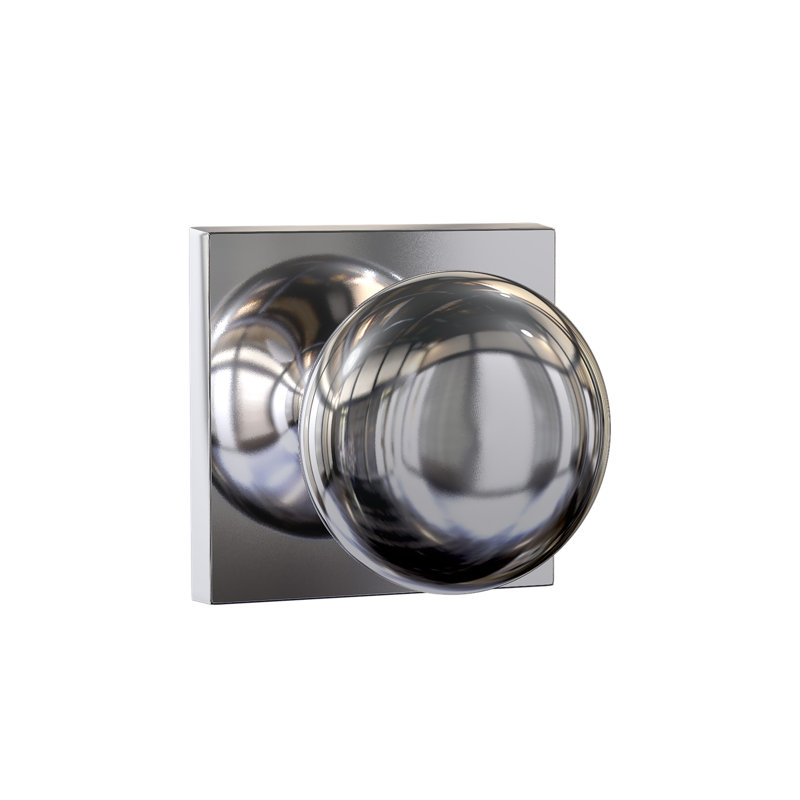 Bravura 906-7 Macon Dummy Knob on Square Contemporary Rose in Oil Rubbed Bronze, Square, Polished Chrome