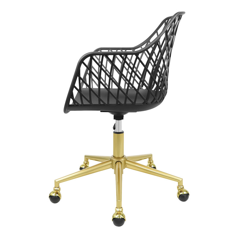 Fauteuil de coiffeuse moderne Robin, Acrylique noir