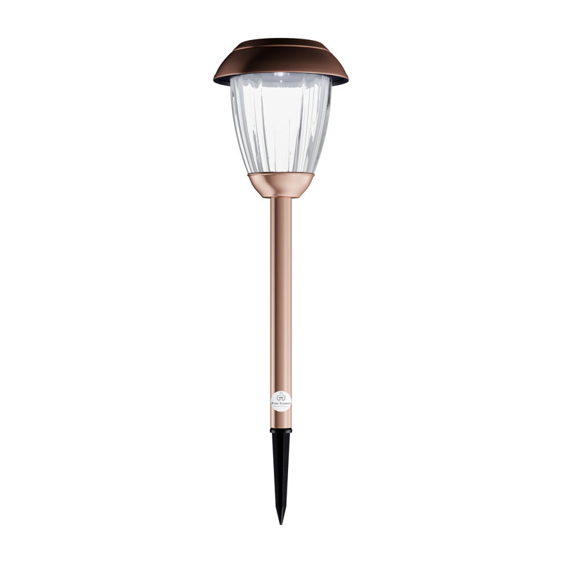 Solar Powered Integrated LED Metal Pathway Light Pack, Copper