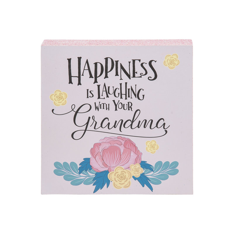 «Arleni Happiness is Laughing», plaque en bois