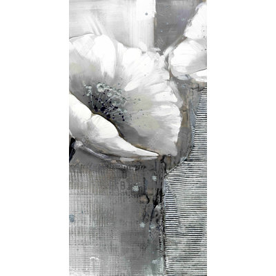 Industrial monochrome flowers - 15.75"x31.50" Desk mat