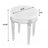 Anicka 18.5 in. Seat Height Round Upholstered and Solid Wood Traditional Vanity Stool-23608846-116467474