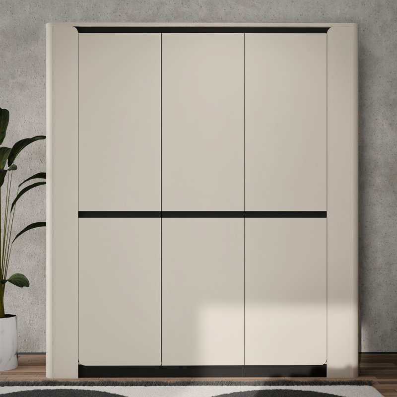 Taylianna 3 Door Manufactured Wood Wardrobe