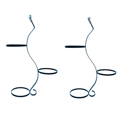 D8A78D0A3157407AA054F843B22E05C2 Support à fleurs suspendu en fer forgé pour plantes de 6,5 po, ensemble de deux.