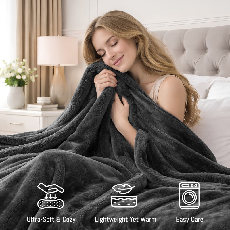 Machine Woven Throw Blanket, 130cm x 150cm