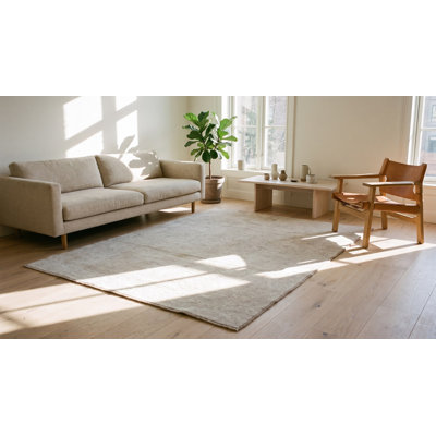 Soft Light Faded Gray Color Antique Cotton Pile Indian Agra Rug