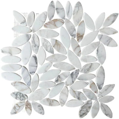 CNK Calacatta Flower Stone Mosaic Tiles