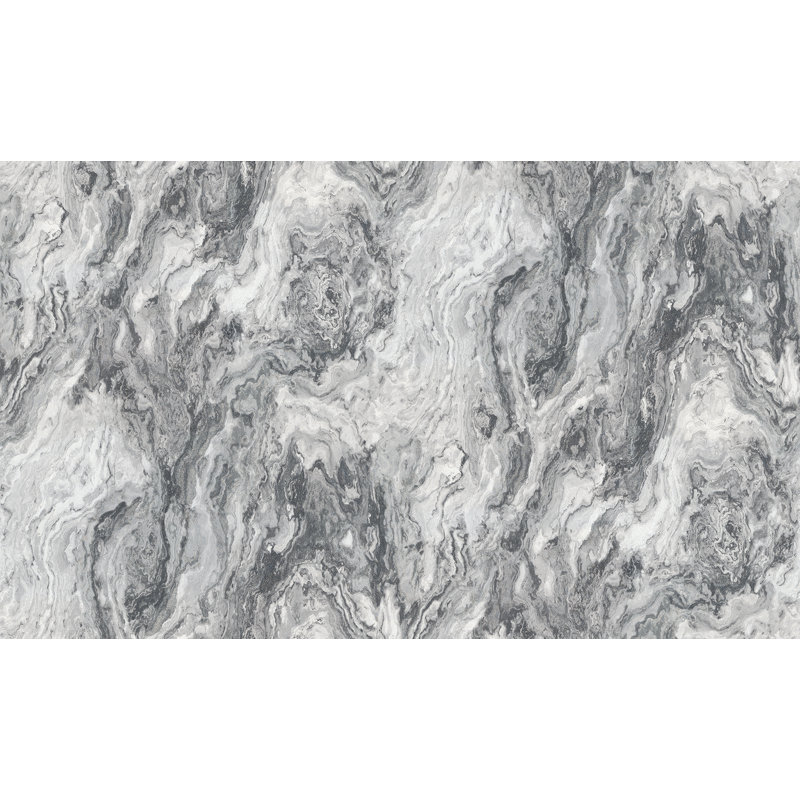Papier peint étoile en marbre gris anthracite, Gris