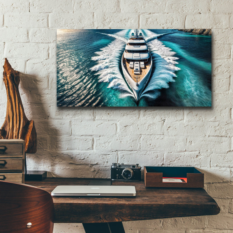 «Make Waves In The World» par Rey Klimt, art mural en verre acrylique, 24 po x 12 po