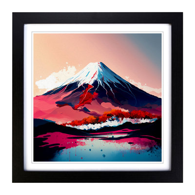 Mount Fuji Color Field Painting - Framed Print