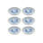 Elegant Dessert Plate Set (6 Pieces), 100% Porcelain, 7.9 x 7.9 x 0.8 inches | Dishwasher Safe, Perfect for Cakes, Pastries & Appetizers | Stylish and Durable Tableware for Entertaining & Everyday Use