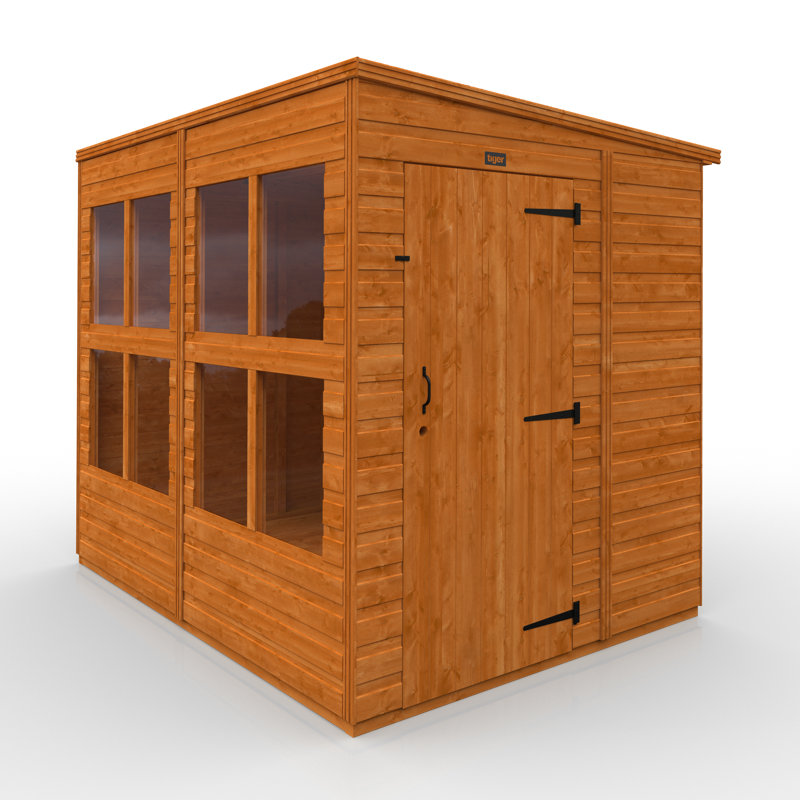 8x6w TigerFlex Shiplap Pent Sunroom