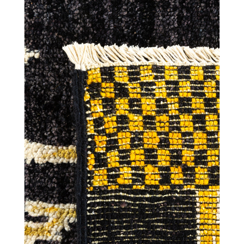 Contemporary One-of-a-Kind 6' 0" x 9' 3" Hand Knotted Area Rug