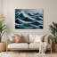 Art mural gris en métal Coastal Wave-1398277281