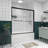 Adjustable Aluminum Frame Sliding Bathtub Screen With Clear Tempered Glass, Ideal For Safe And Stylish Bathroom Enclosures-125251987