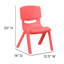 Chaise d'école en plastique empilable avec siège d'une hauteur de 10,5 po-2132751943-2142829106