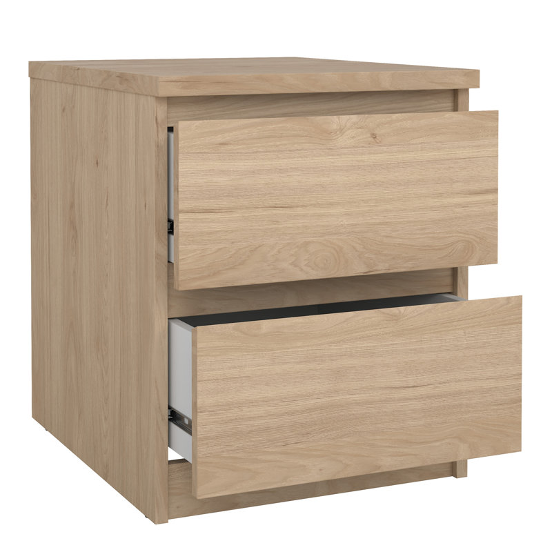 Bertraut 40.4 cm W Bedside Table, Brown