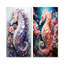 Marine Seahorse Composition - Coastal Coral Under Water, ensemble de 2 toiles murales-345252931-345252930