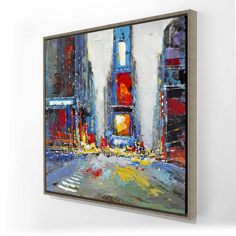 Abstract and Colourful Buildings | Framed Canvas for Living Room