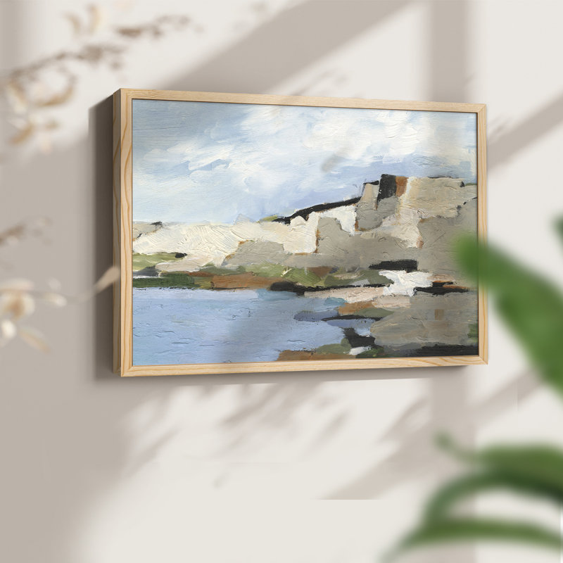 White Rock Cliffs II -Framed Print - Restickable, 8" H x 10" W, Natural