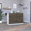 Armoire de cuisine extensible Grecia avec 3 tiroirs et 2 tablettes internes, blanc / noyer foncé