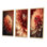 «Orange Dahlia Flower», 3 pièces sur toile
