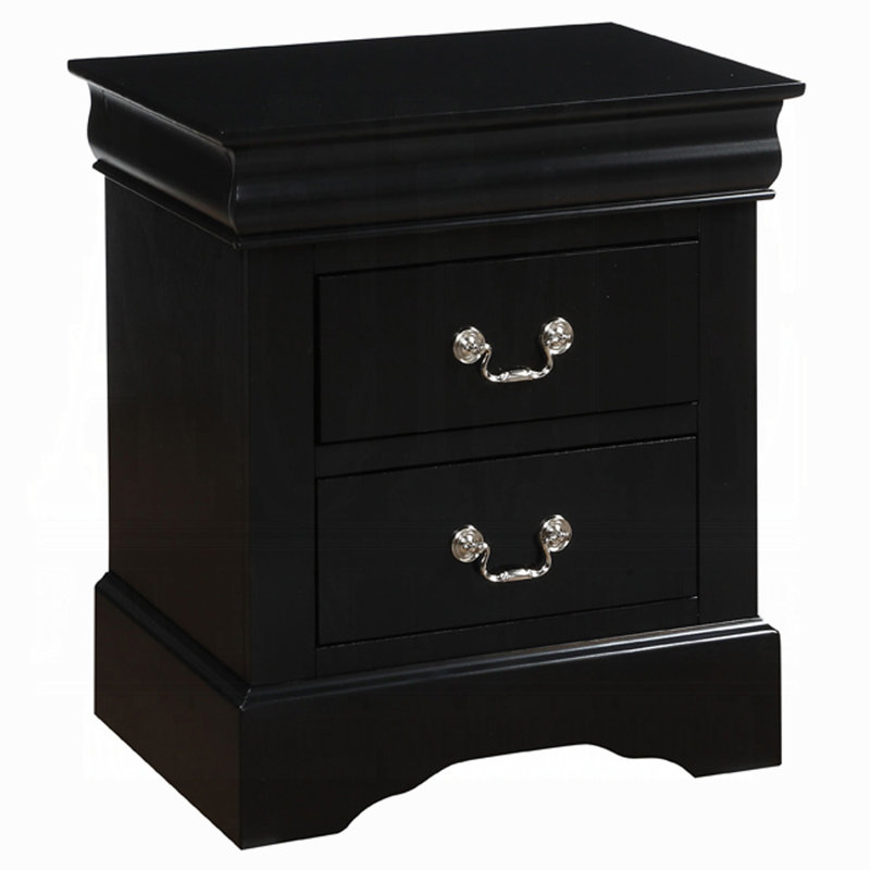 Louis Philippe III Nightstand, Black