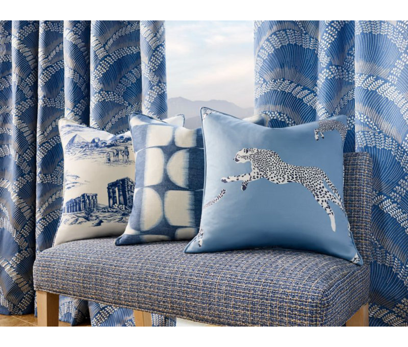 Leaping Cheetah Sahara Square Pillow Cover & Insert, Cloud Nine