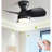 23 Inch Bedroom Ceiling Fan With 3 ABS Blades Remote Control DC Motor Black With 18W Led Light-1852369414
