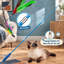 Ce kit de jouet interactif à plumes comprend 2 baguettes rétractables et 10 embouts de rechange avec des recharges de clochettes, formant un dispositif de capture et d'exercice pour les chatons.