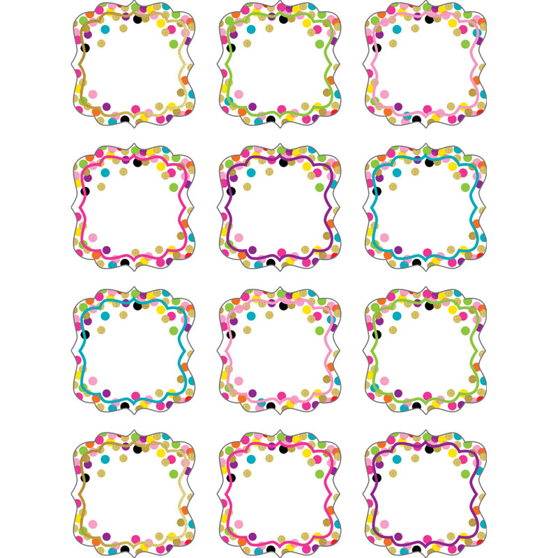 Mini-accents de confettis créés par l'enseignant