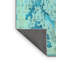 Tapis bleu / bleu sarcelle abstrait en polyester tissé à la machine-344250435