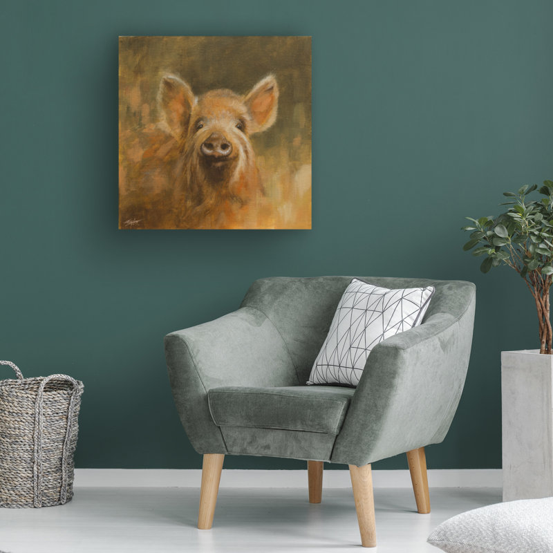 Art sur toile cochon sauvage sauvage, John, H 14 po x l 14 po