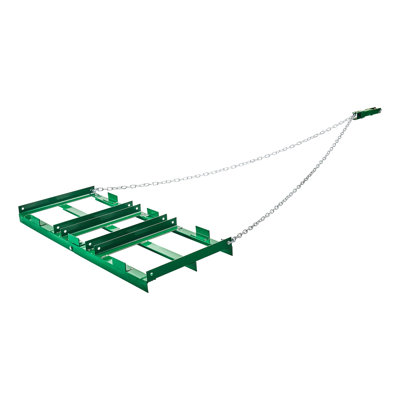 Remorque robuste de 4 pi derrière la herse rétractable avec barres réglables et chaîne de 72 po pour tracteur de VTT UTV