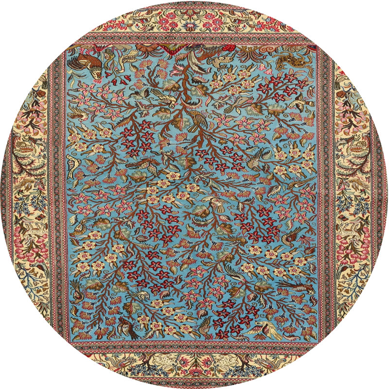 Cetric Floral Indoor Rug, Round 3'