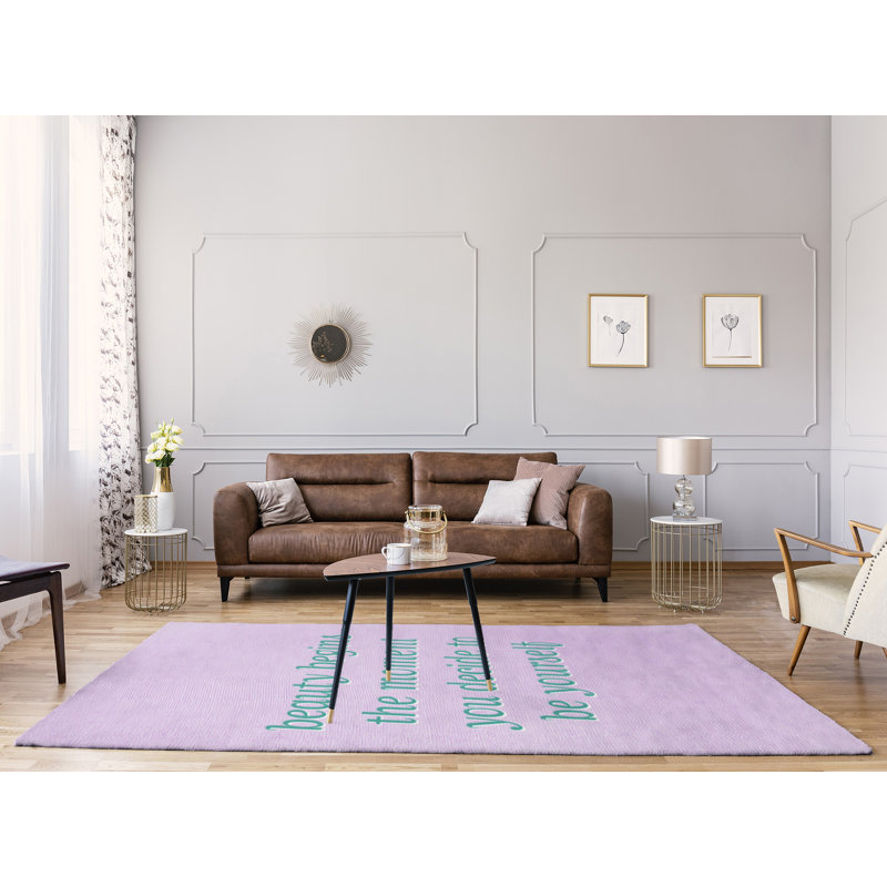 Tapis en poly-chenille à la main, Rectangle 5 pi x 7 pi