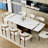 Oval Faux Marble Top Dining Table