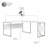 Gaythorne L-Shaped Computer Desk Office Set in White - Reversible-1344717775
