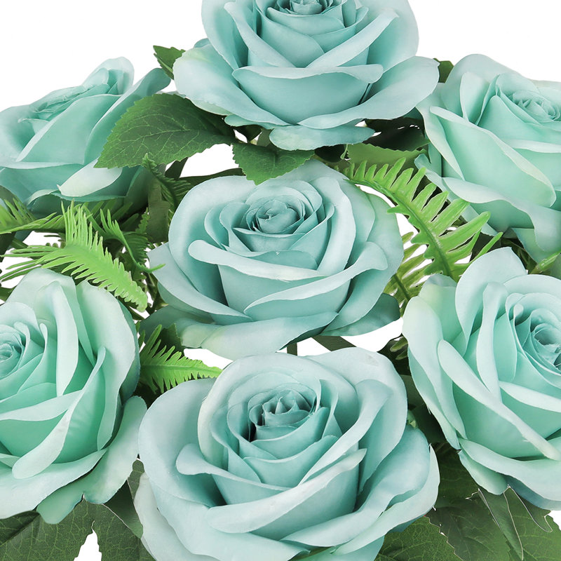 Rose Arrangement, Light Aqua