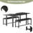 Keuna 8 - Person Rectangular 63'' L x 28'' W Expandable Table Dining Set-1736351717-1736351714
