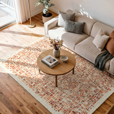 Gallery Cubik Pumpkin Recycled P.E.T Area Rug