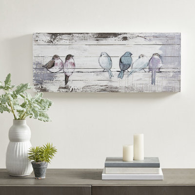 Art mural de planche de bois peint à la main, teintes grises et blanches, 30 po x 12 po x 1,5 po, éminence rustique, décor de la création de l'été, blanc, art de la décoration intérieure par Summers