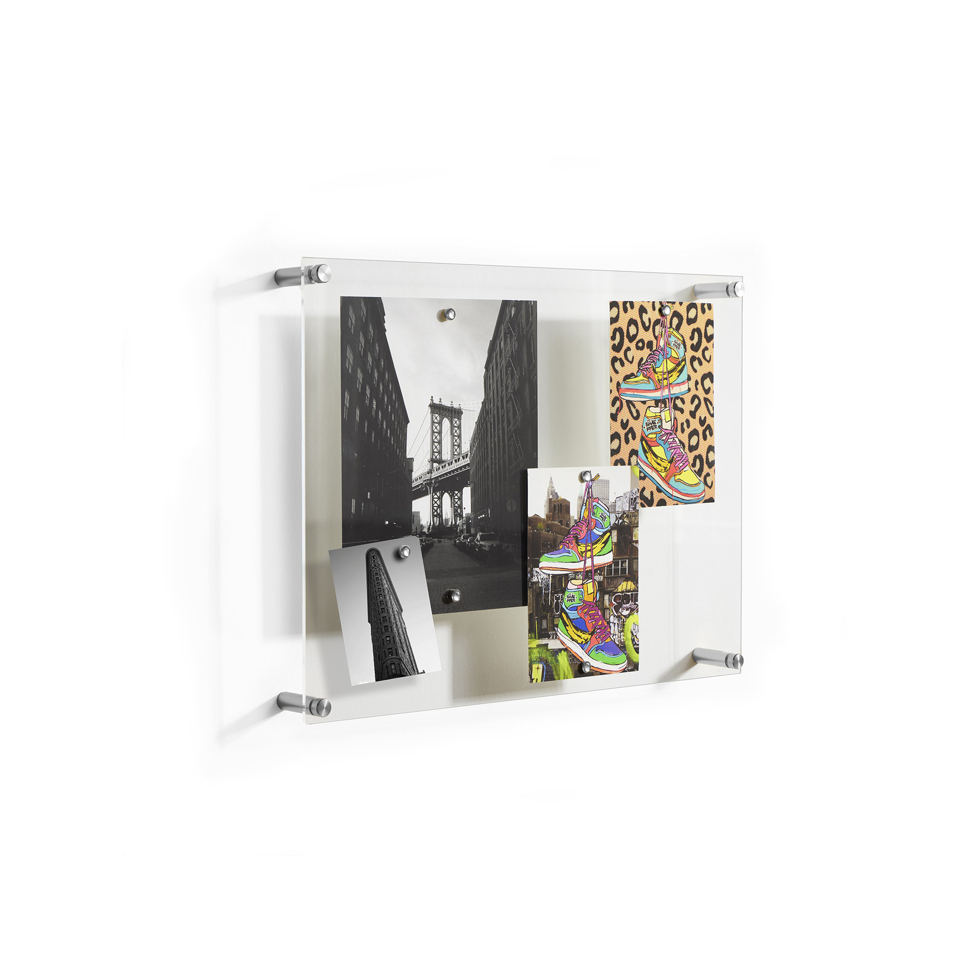 Easy Change Memo Board + Magnets, Silver, 19" x  23"