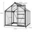 Serres en polycarbonate avec porte coulissante et fenêtre d'aération réglable-106919273