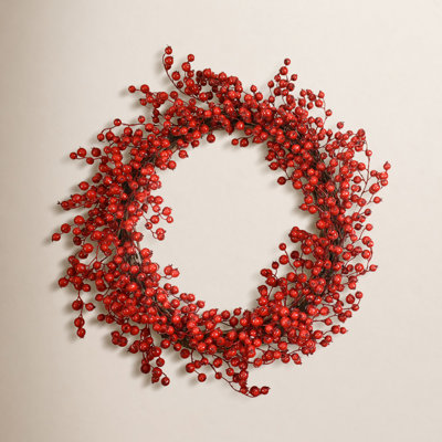 22'' Handcrafted Faux Berry Wreath