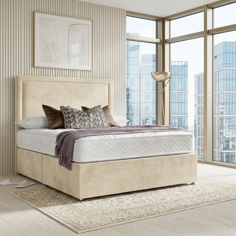 Velmont Divan Bed, Super King, Cream