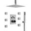 Système de douche thermostatique à effet pluie de 30 cm (12 po) à montage au plafond, avec 6 jets corporels et douchette à main-79242910