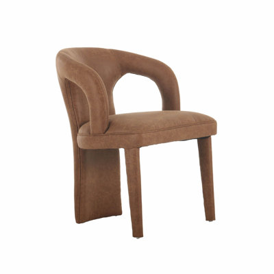 Chaise rembourrée Fireal, brun