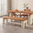Creative solid wood dining table-108916673